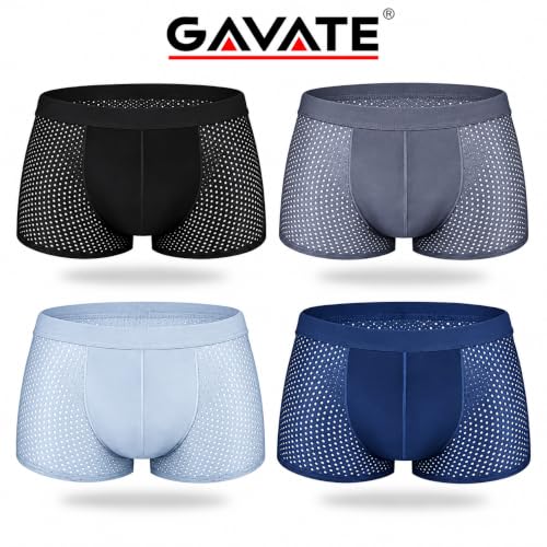 Image of Parent Men Breathable Pouch Men Underwear Packs Mesh Boxer Briefs | Dots | Multicolor