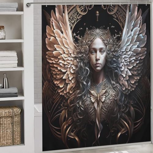 Rideau de douche deesse sombre imperméable lavable 183x183cm