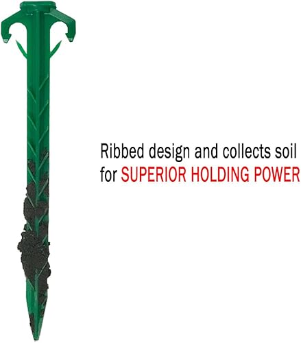 Miniatura 2 de Estaca para tienda de campaña de 8 pulgadas, estaca de paisaje, fibra de césped para campamento, manta de paja, barrera de malezas, tela de paisaje