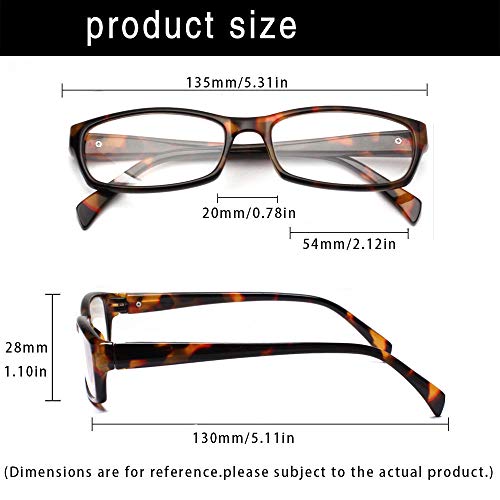 Henotin 5-Pack Reading Glasses Blue Light Blocking Anti Eyestrain Computer Reading Glasses For Women And Men Readers thumb #1