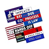 Protest Signs Anti Trump to Carry at Rallies 6pk 12x18” 8647 Resist Hands Off Due Process is Law Defend Constitution Impeach Remove Convict