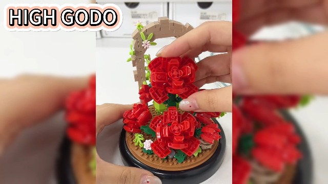 Amazon.com: HIGH GODO Flower Bouquet Building Set, 574PCS