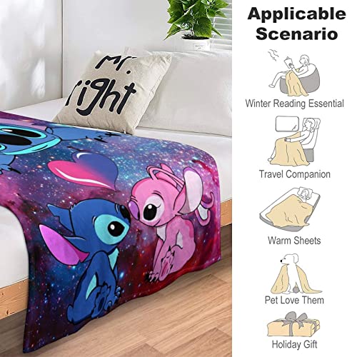 Cartoon Blanket Super Soft Flannel Throw Blanket Warm Comfortable Blanket Gifts For Kids Adults All Season 60"X50" #TOP2