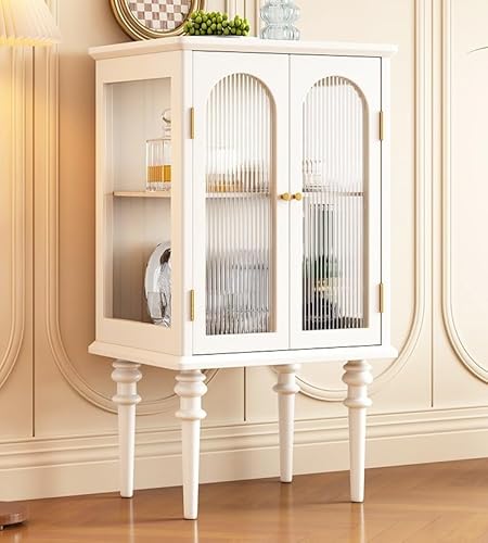 TJYYGHUJ Vitrine, Sideboard im Vintage-Stil aus Massivholz mit Glasdekoration und Weinaufbewahrung 7 TJYYGHUJ Vitrine, Sideboard im Vintage-Stil aus Massivholz mit Glasdekoration und Weinaufbewahrung