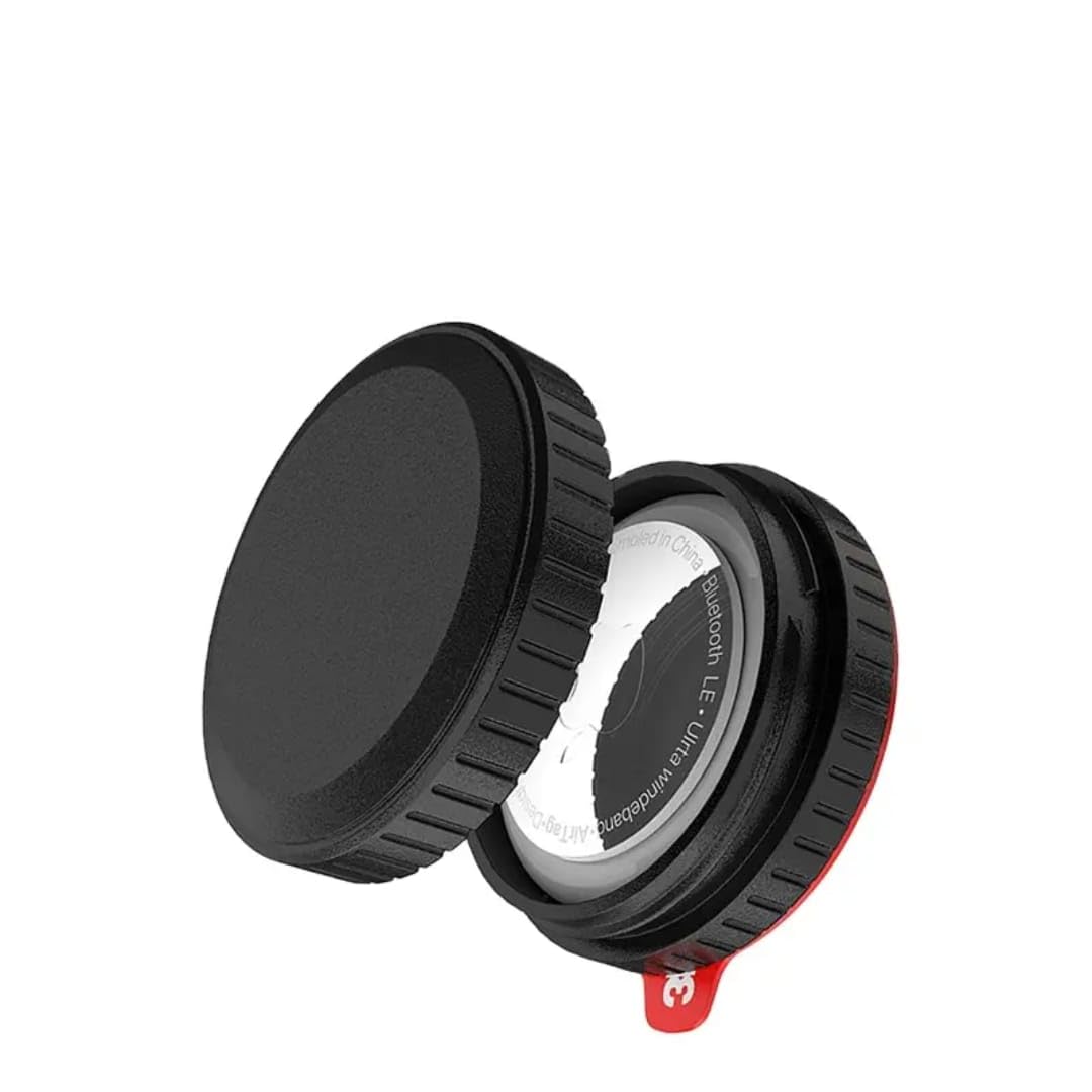iCare Adhesive AirTag Protective Tyre Case Compatible with Apple AirTag | Anti-Fall Tyre Mount Anti-Lost Locator Holder | Strong Adhesive Hard Shell Cover for Car, Bicycle, Scooter & Tools (Black)-image-19