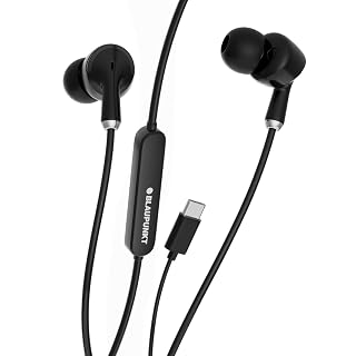 Blaupunkt Newly Launched EM10N Type-C Wired Earphones (2025) with Mic I 14.3mm Hi-Fi Drivers I 45° in-Ear Fit I Durable 5 Core Copper Cable I Lock-Fit Connector I Noise Isolation & Endurance Tested - Amazon product rated Grade A