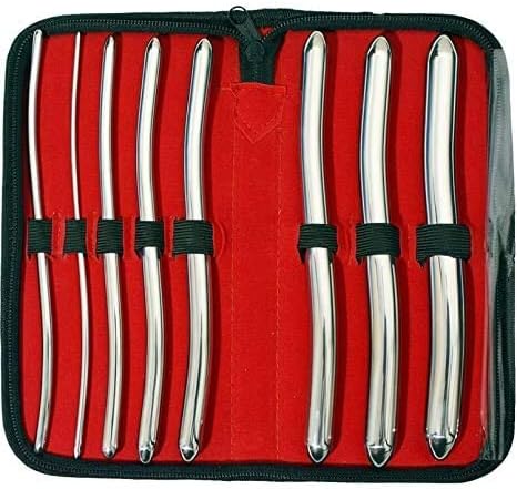 MEDBUDDY Stainless Steel Hegar Uterine ,Vaginal Dilators Set of 8 with Carrying Case