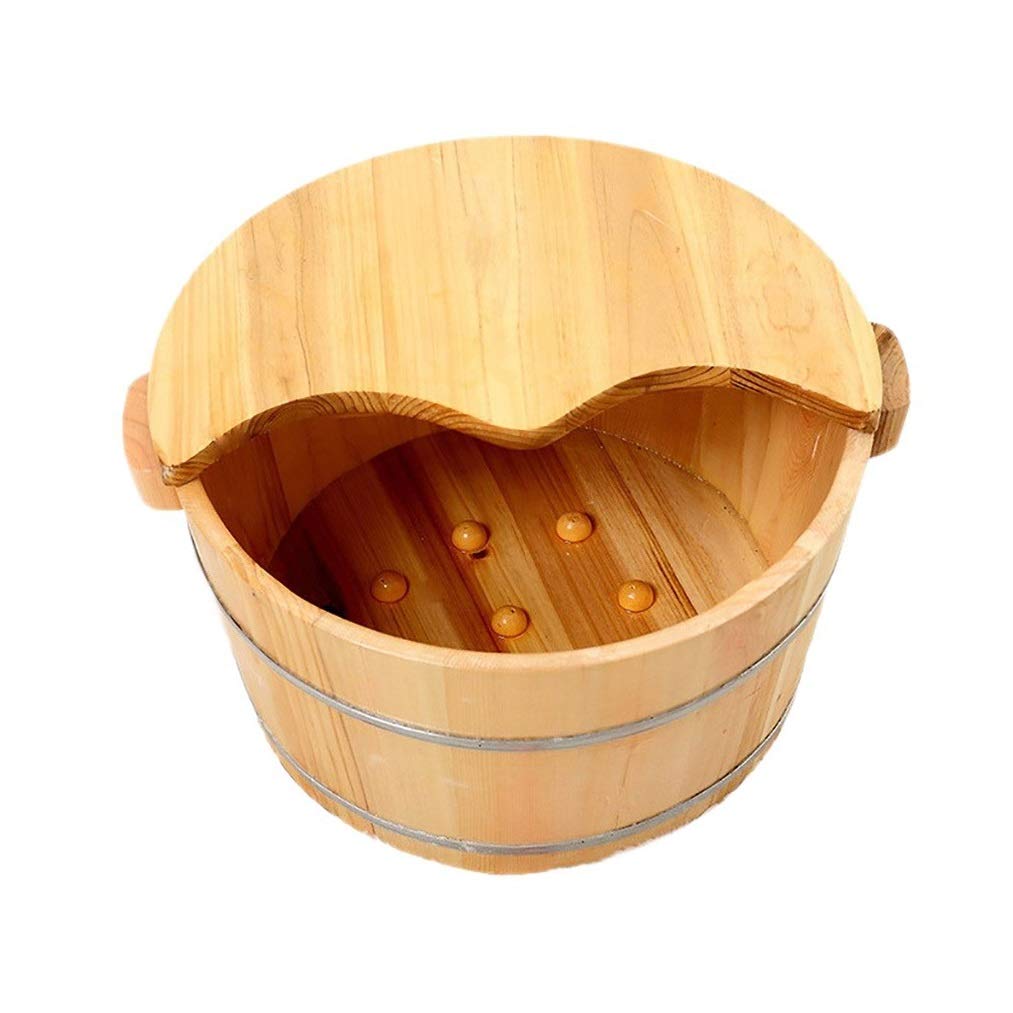 Vaschetta per i Piedi, Secchio per Vasca per pediluvio, Massaggio, Spa, Sauna, Ammollo, Pediluvio Secchio in Legno Spa per Piedi Lavabo per Uso Domestico Pratico Comfortable Anniversary