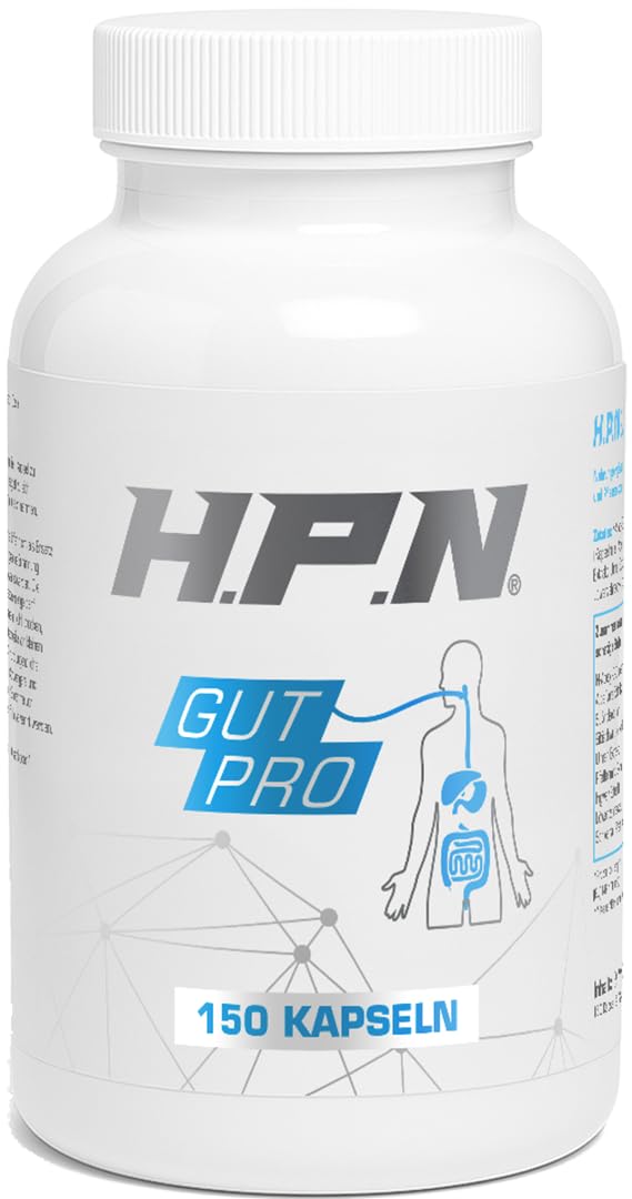 H.P.N - Gut Pro | Unterstützung von Magen, Verdauung & innerem Wohlbefinden | Komplex mit Aloe Vera, Süßholz, Ingwer & 6 weiteren Pflanzenextrakten - 150 Kapseln