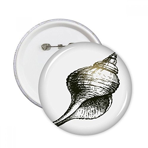 Badge escargot illustration marine noire bouton de décoration vêtement multicolore taille M