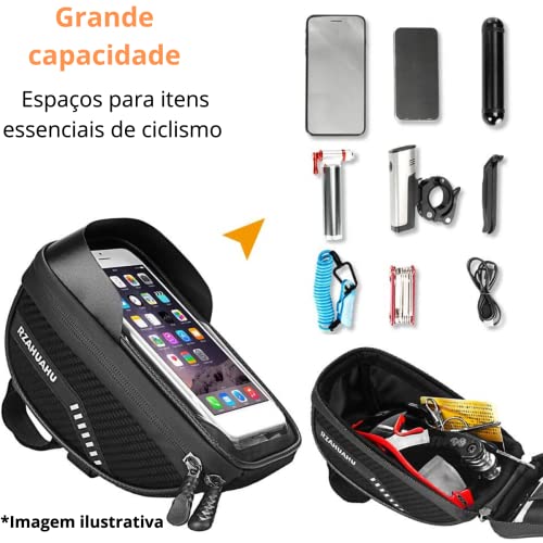 Bolsa Para Bike Guidão Case De Bicicleta Protetor De Celular