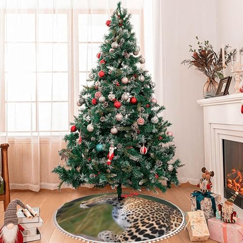 Jupe de sapin de Noël léopard, idée cadeau déco pour les fêtes - 7