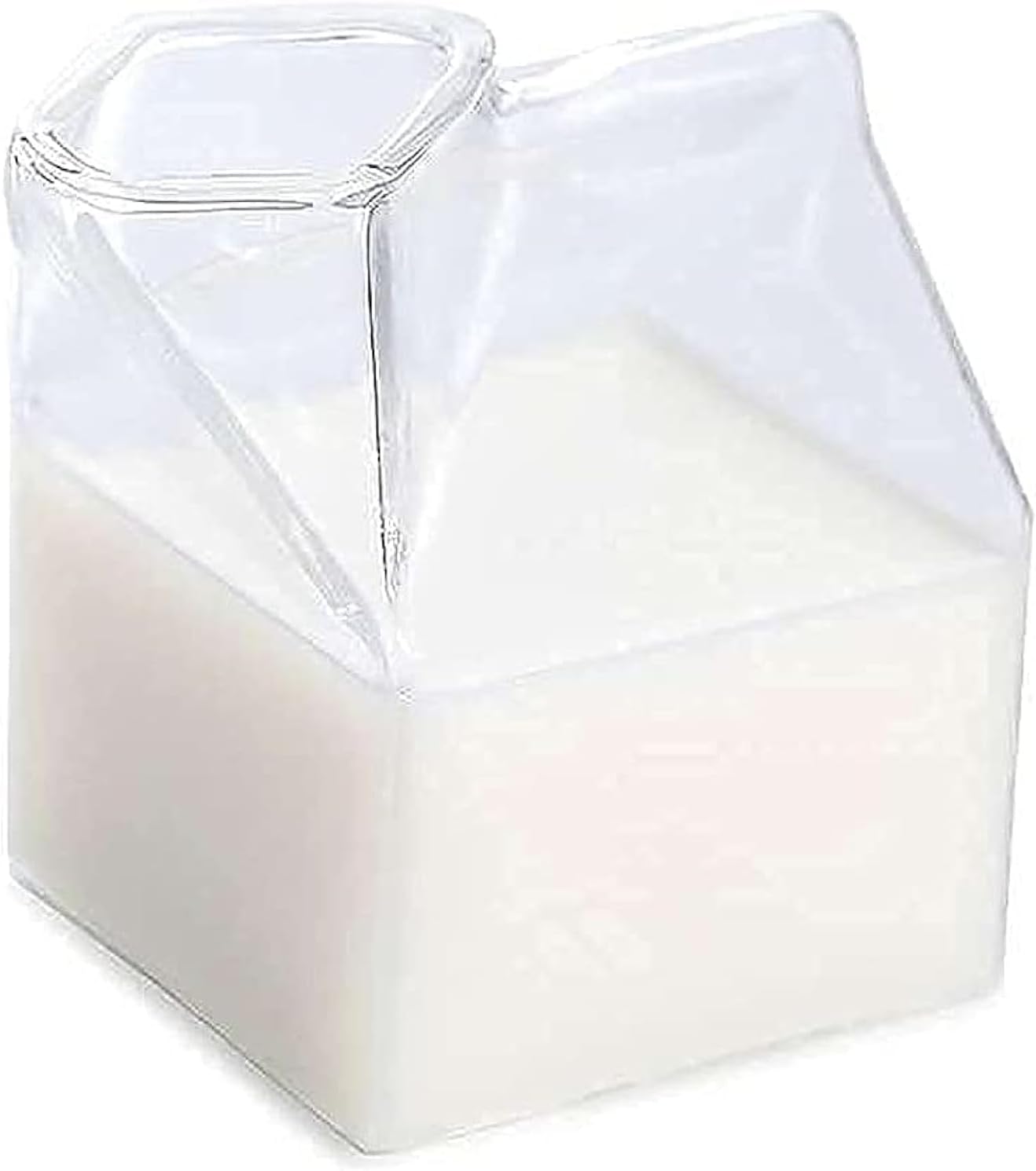 Mini Milk Creamer Carton Container - Half Pint Glass Milk Cups Coffee & Juice Glasses - Collect Bottles