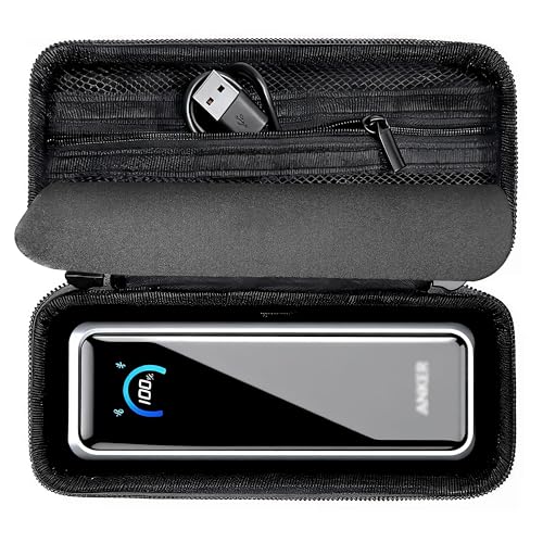 amiumuca �P�[�X Anker Prime Power Bank�Ή� 26,250mAh 3�|�[�g 300W �|�[�^�u���[�d��A�o�b�e���[�[�d�X�e�[�V���� �L�����[�g���x���X�g���[�W�z���_�[ USB-C�[�d��p (�{�b�N�X�̂�) �u���b�N