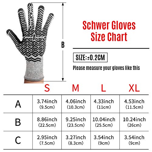 Schwer Level 5 Cut Resistant Cutting Gloves For Wood Carving Rotary Cutting Handling Glass Moving Boxes With Rubber Grip （L） #TOP6