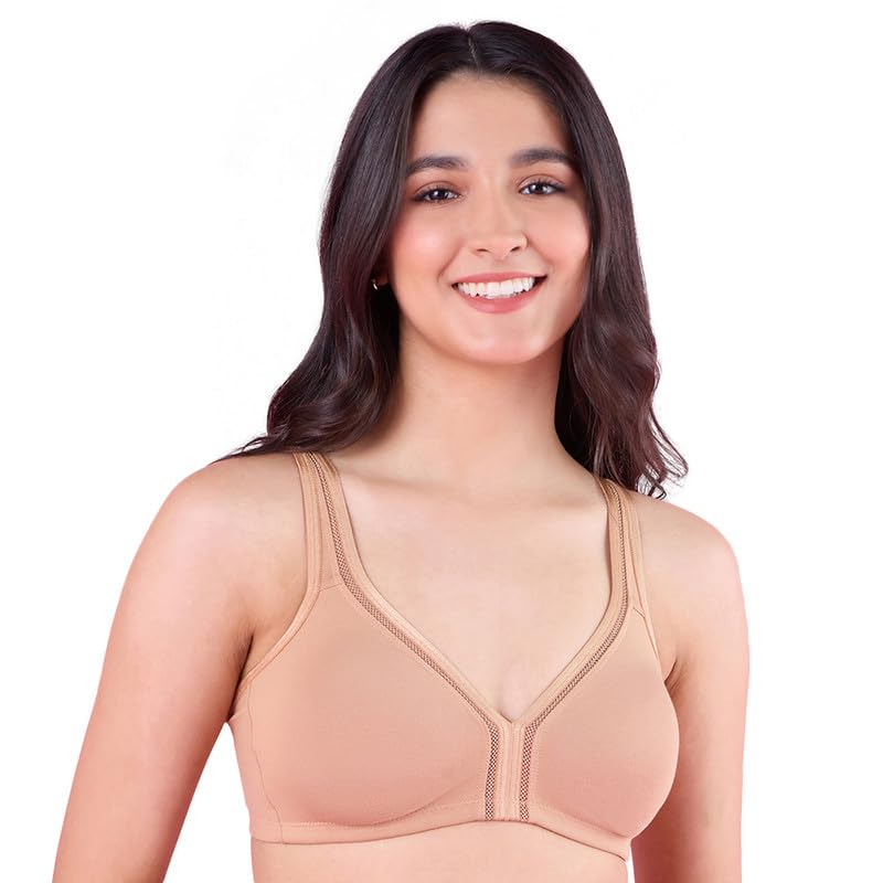 nykd (NYB351 Everyday Non Wired & Non Padded Cotton Plunge Neckline Bra for Women | High Support Wide Bottom Band | Ideal for Low Necklines-picture-31