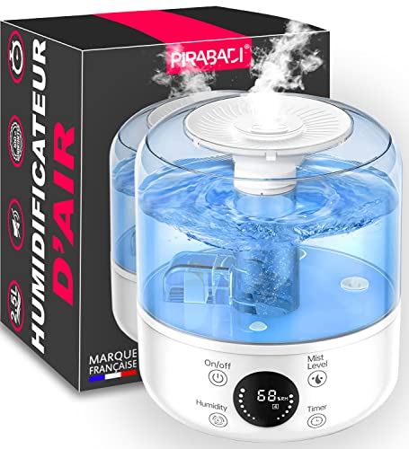 HUMIDIFICATEUR D'AIR POUR BÉBÉ ENFANT, ANIMAUX & PLANTES | HUMIDIFICATEUR A ULTRASONS SILENCIEUX ET RÉGLABLE | POUR CHAMBRE & GRANDE PIÈCE | SANS BPA |...