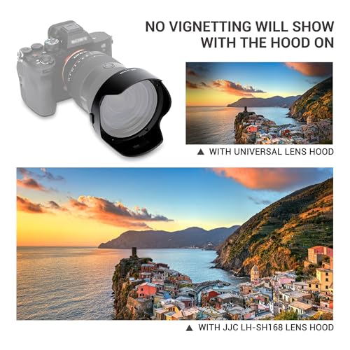 Image of JJC ALC-SH168 Lens Hood for Sony FE 24-70mm F2.8 GM II Lens(Not for Sigma) | ALCSH168 Lens Hood for Sony SEL2470GM2, Bayonet, Reversible, Allows to Attach 82mm Filter & Lens Cap