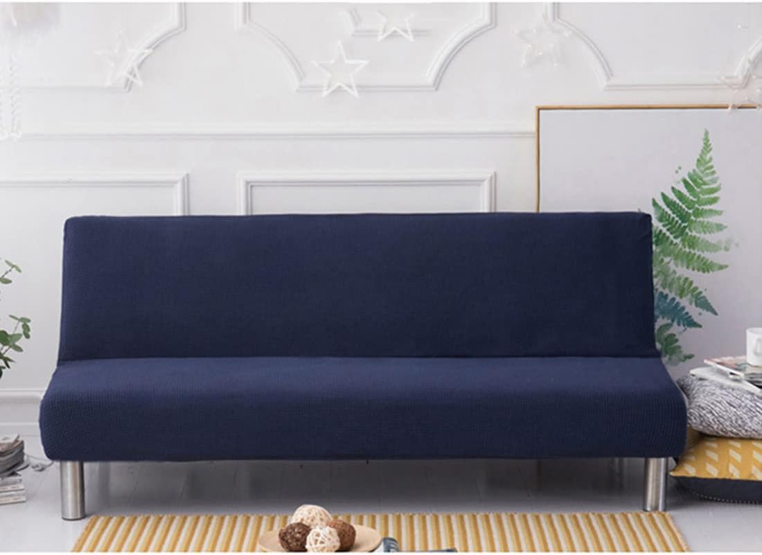 YOPOIY Stretch Sofa Bed Slipcover Protector Rich Textured Small Checks Jacquard Fabric Futon Cover Easily Removable and Machine Washable -yellow-green-190—230cm