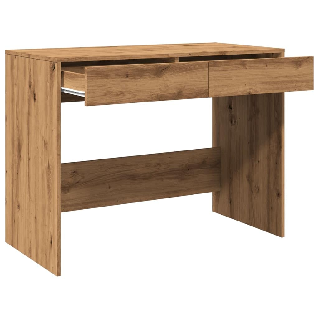 ShGaxin Drewniane biurko inżynieryjne Dąb Artisan 101x50x76,5 cm, Biurko, Biurko Order, Biurko do gier, Biurko Komputerowe, Biurko Komputerowe - 856765