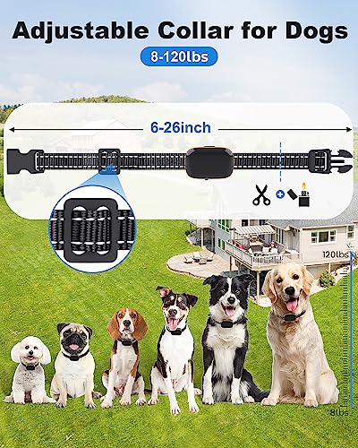 Pewkim Dog Shock Collar - Dog Training Collar With Remote 2600Ft, Shock Collar For Large Medium Small Dogs 8-120Lbs, Waterproof Training Collar For Dogs With 3 Modes Beep, Vibration, Safe Shock (1-99) #TOP5