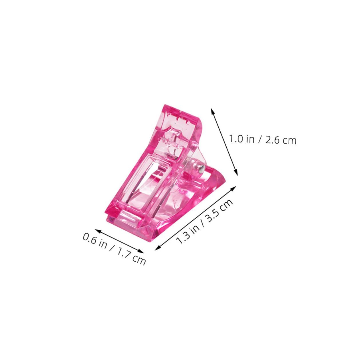 60pcs Nail Clamps for Resin Nails Tip Clips Pink Blue Manicure Set Quick Shaping False Extension Tools for Professional and Home Use