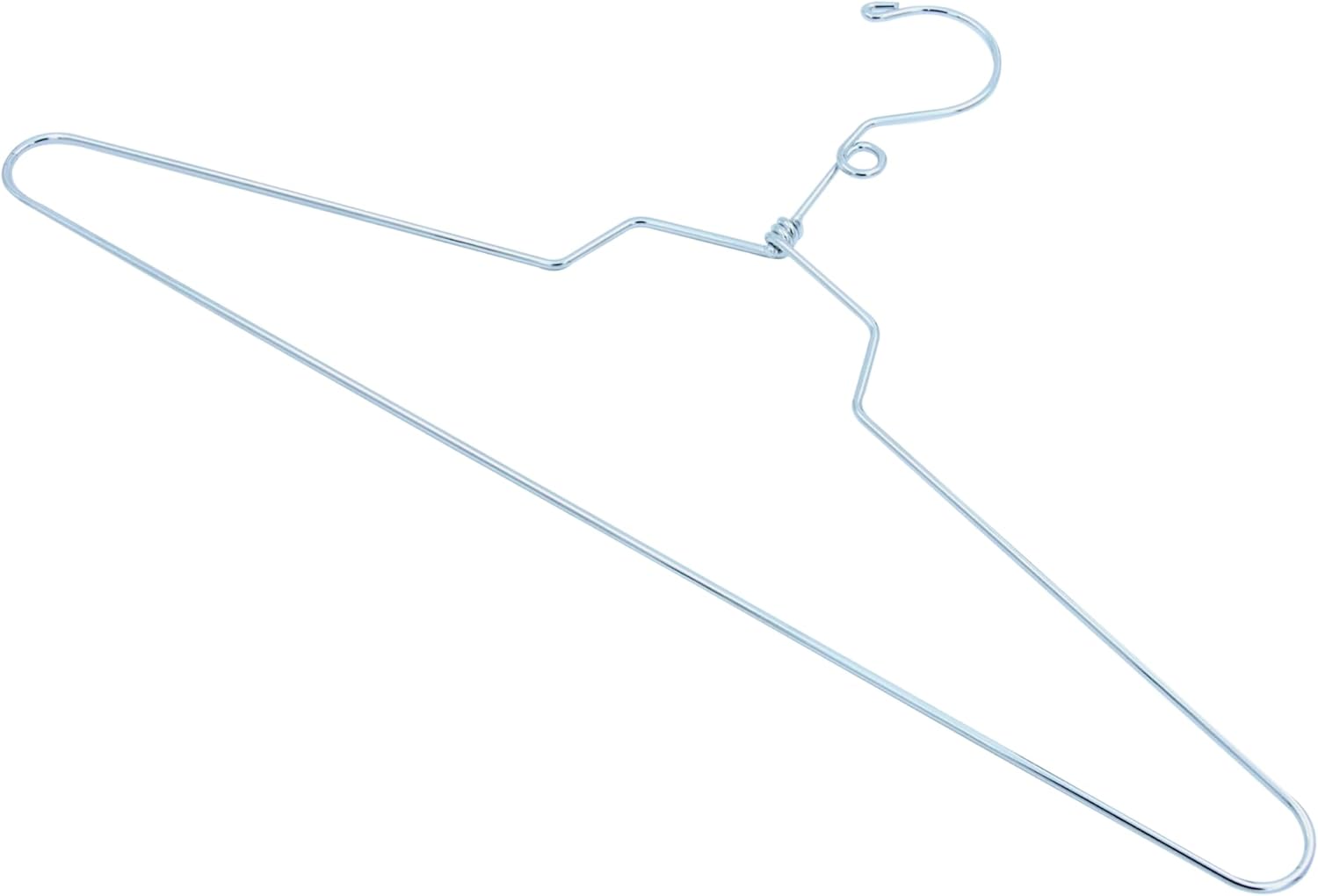 SSWBasics Metal Shirt Hangers - 18 inch - Chrome - Case of 20- Wire Hangers - Chrome Metal