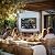 SYLVOX 50 Inch Outdoor Smart Television Weatherproof Google TV, 4K 700NIT High Brightness Temperature Resistant IP55 Waterproof TVs, Anti-Scratch, Suitable for Partial Sun (Patio Series)