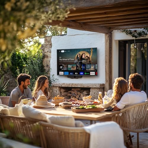 SYLVOX 65 Inch Outdoor Smart Television Weatherproof Google TV, 4K 700NIT High Brightness Temperature Resistant IP56 Waterproof TVs, Anti-Scratch, Suitable for Partial Sun (Patio Series) - Image 7