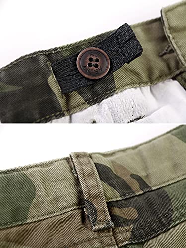 Boys' Camo Military Cargo Pants, 8 Pockets Casual Outdoor Scout Hiking Trousers4