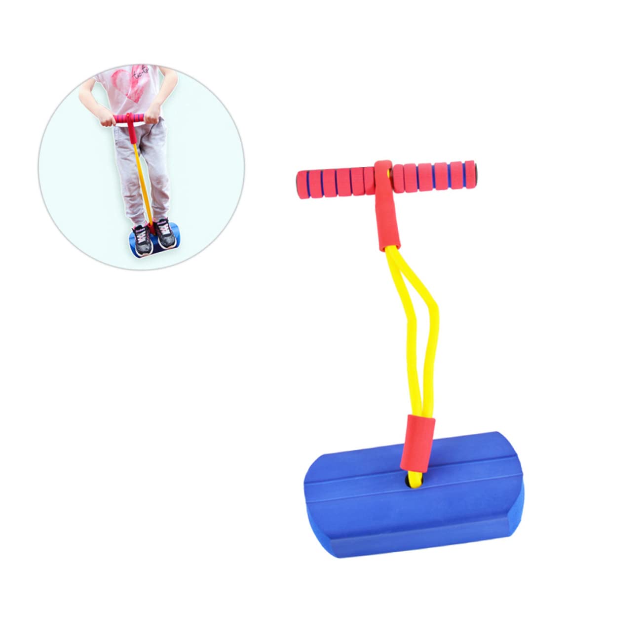 Toddmomy Bouncing Toy for Kids Cartoon Jump Toy Bounce Fun Safe Non-Slip Handle Design Random Color