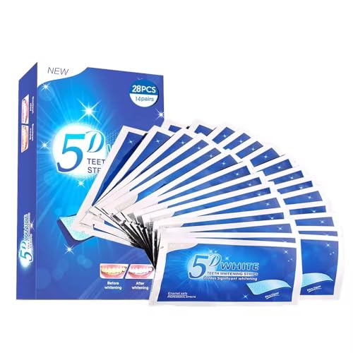 Blanqueador Dental, Tiras Blanqueadoras Dientes, Blanqueador Dental Profesional, 5D White, Teeth Whitening Strips, Dientes Blancos - 28 Tiras Blanqueadoras