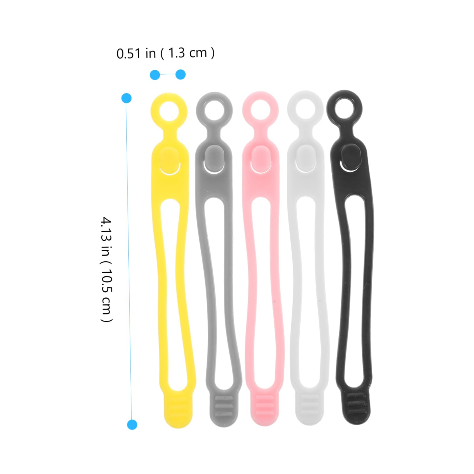Angoily 4 Set Di Fascette Fermacavi in ​​silicone Riutilizzabili Multiuso Organizer Per Cavi Da Scrivania Facile Da Usare 30 Pezzi*4