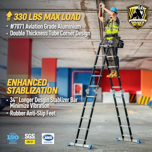 Bryner-Folding-Step-Ladder-196ft-7-in-1-Multi-Purpose-Folding-Adjustable-Telescoping-Aluminium-Extension-Ladders-330lbs