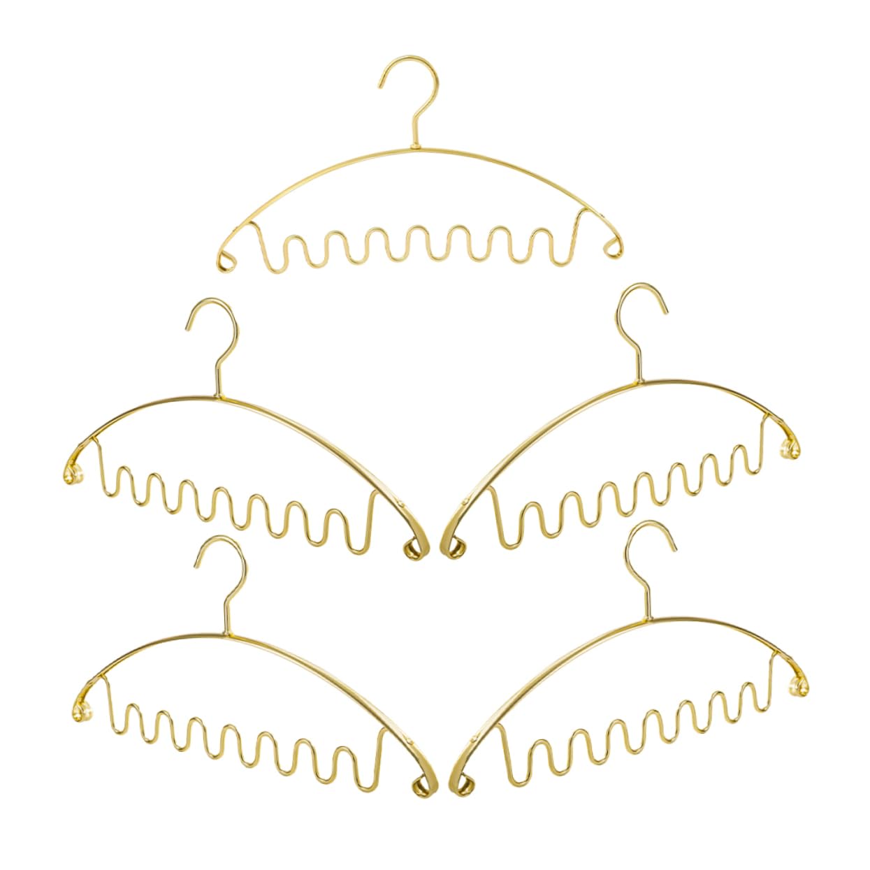 Cintre à ceinture doré lot de 5 organisateur de dressing multifonctionnel
