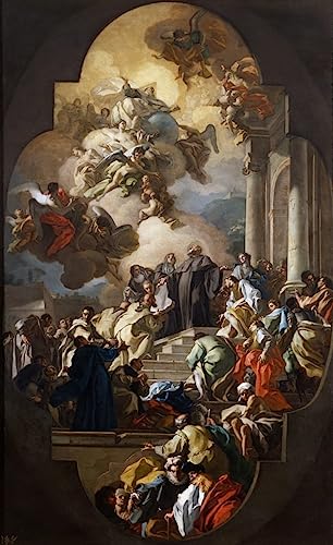 Impression d'art Vision de saint Benoît toile haute définition 60x90