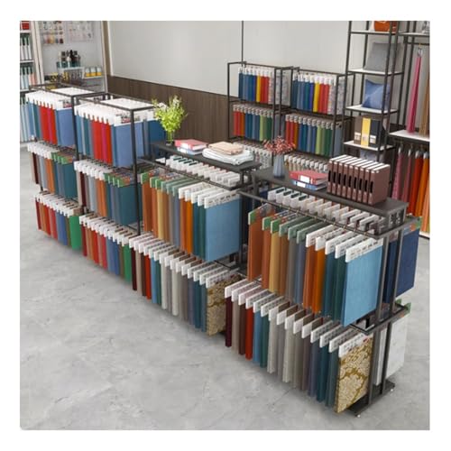 USZWBY Fabric Roll Storage Rack,Commercial Fabric Display Rack, Standing Carpets Rack, Small Fabric Sample Display Hanger, for Quilts/Fabric Samples/Bed Sheets/Towels/Silk Scarv(Black-100x40x180 cm)