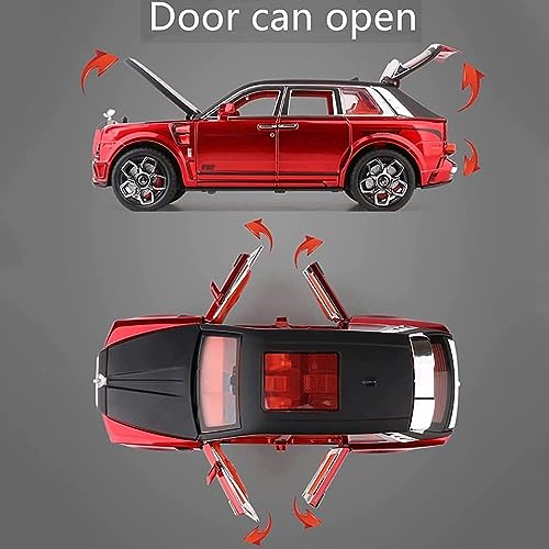 Image of SPITEN Exclusive Alloy Metal Pull Back Die-Cast Car 1:24 Rolls Royce Cullinan Diecast Metal Pullback Toy Car with Openable Doors & Light, Music Boys Gifts Toys for Kids, Multicolor