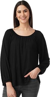 FYLTR Women's Casual Oversized Top with Flare Sleeves & Boat Neck | Tops for Women | Tops for Women Western Price In India