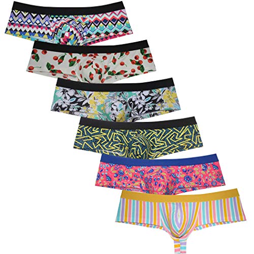 OROCOJUCO Men's Sports Underwear Brazilain Bikini Cheeky Brief High Cut Rear Swim Trunks 1/2 Back Coverage