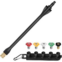 Pressure Washer Wand 308494075 with 5 Spray Nozzles and 1 Tips Holder for Ryobi, Portland, Husky pressure washer gun