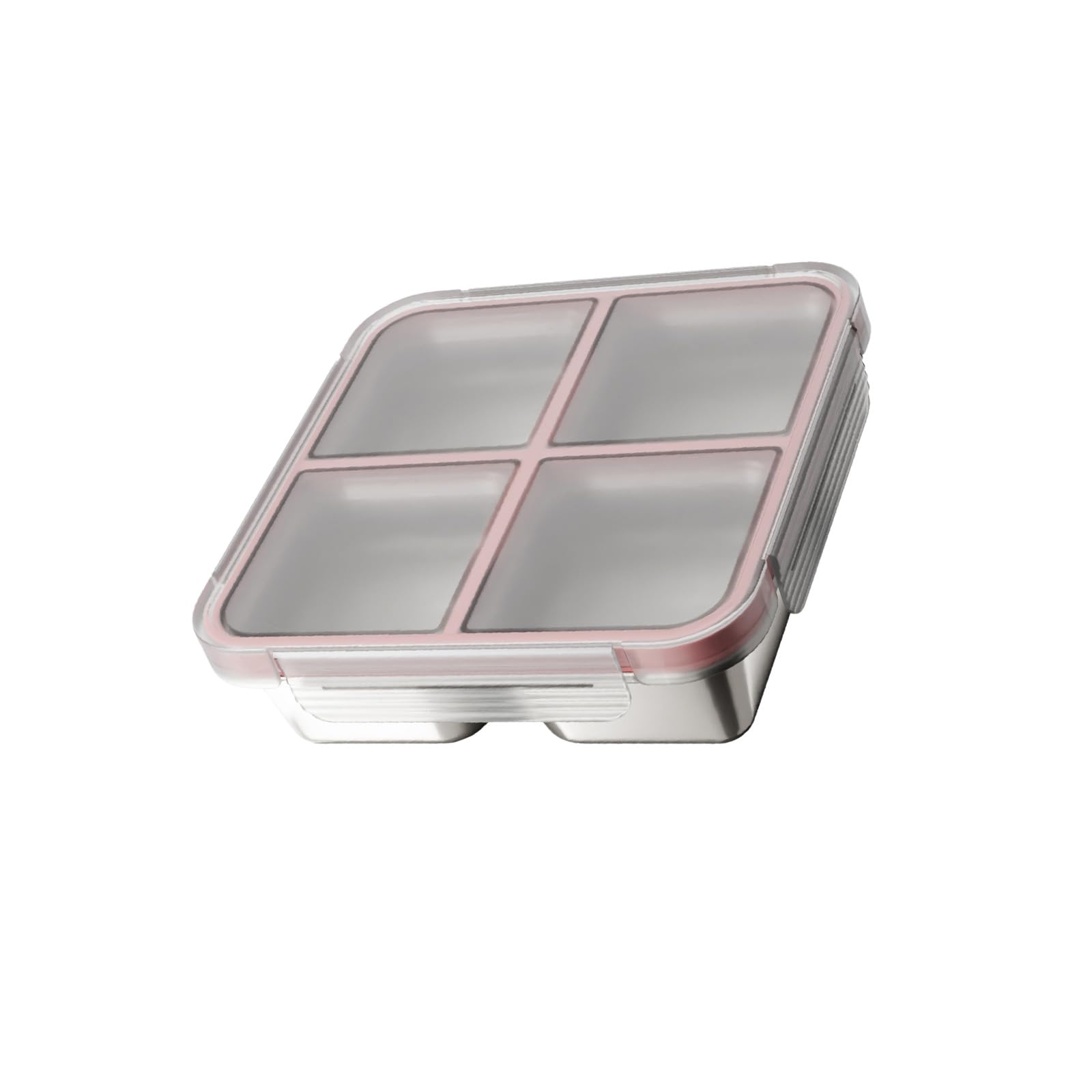 Buxuaaaa 4 Compartment Sealed Food Container 304 Nonrust Steel Food for Adults Leak Mealpreps Container