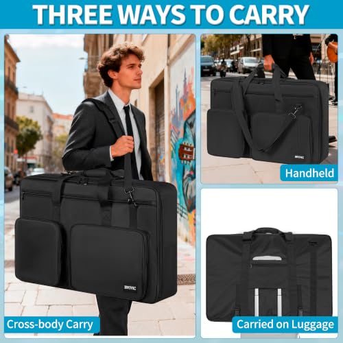 Image of IBVIVIC DJ Controller Case Compatible with XDJ-RX3 /XDJ-RX2 /DDJ-REV5 /DDJ-REV7 /Denon DJ Prime 4 /MCX8000 Padded DJ Controller Storage Bag DJ Travel Carrying Bag with Multi- Pocket