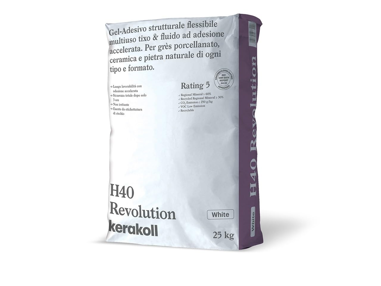 KERAKOLL H40 Revolution Bianco Sacco da 25 kg