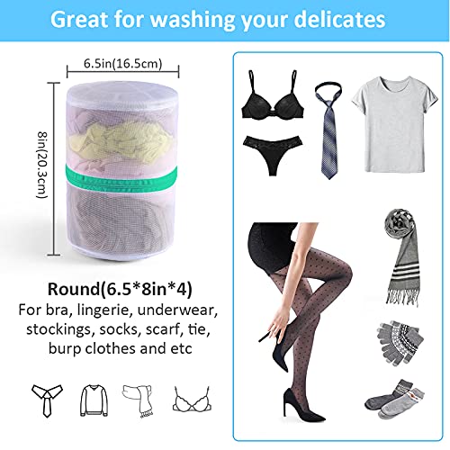 Image of GOGOODA Mesh Laundry Bags for Delicates Durable Protective Wash Bags | Bra Wash Bag Travel Storage Bags for Intimates Lingerie, 4PCS (6.5 * 8in)