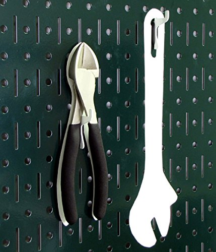 Wall Control Pegboard Organizer 4 ft. Metal Pegboard Standard Tool Storage Kit with Green Toolboard and Black Accessories - Image 3