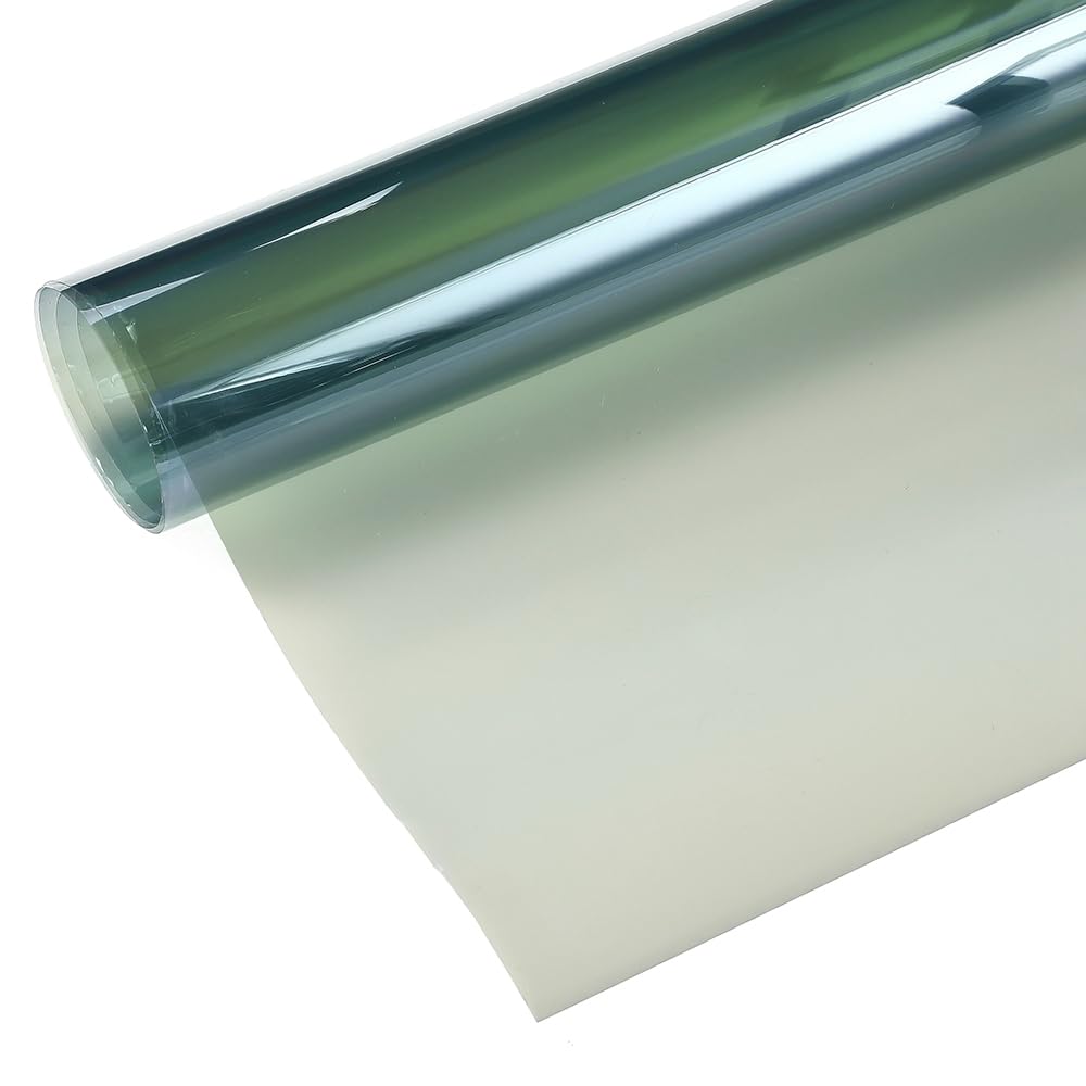 Blueshyhall Auto Tönungsfolie 80% VLT Hell Blau, Solarfolie UV-Schutz Auto Fenster Folie, Autofenster Wärmeschutz Sonnenschutzfolie für Heckscheibe Seitenfenster Dach Fenster Innen (100 x 300 cm)