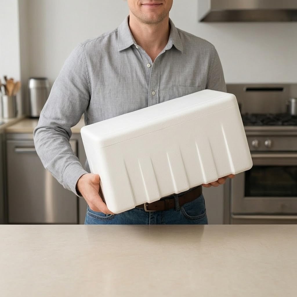 B Baosity Contenedor Almacenamiento con Aislamiento Termico Espuma Robusta y Pares Resistentes para Carne Pescado y sin terioro para eria y Conservacion, Style to 1