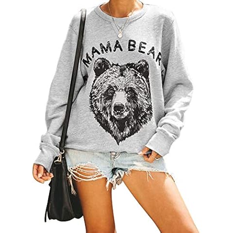 Blooming Jelly Damen Übergroße Sweatshirt Langarm Rundhals T Shirts Freizeit Lose Herbst Winter Langarmshirt Oberteile Tops Cover