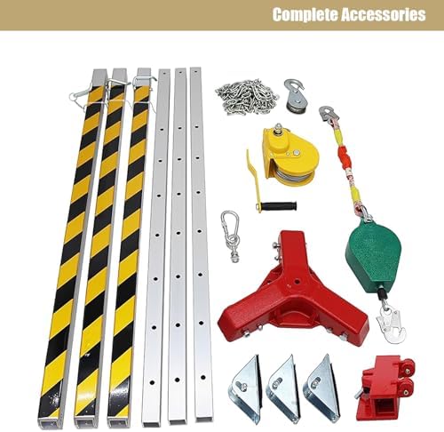 Heavy-Duty Rescue Tripod, Fire Rescue Equipment, Lifesaving Tripod for Safety, Industrial Use, Firefighting Tripod for Elevation and Recovery